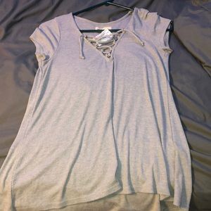 Hollister lace up short sleeve